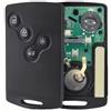 INOKEY Chiave per scheda compatibile Renault Clio 4™ (2012-2020) e Captur™ (2013-2020) - 4 pulsanti, transponder ID49/ID4A, batteria CR2032, lama VA2/VA6