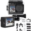 PRIXTON Videocamera Sportiva Multisport DV670, Videocamera con Risoluzione 4K, Dual Schermo, WiFi e App Mobile, Stabilizzatore Ottico, Impermeabile