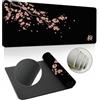 Hearda 3D Modello Tappetino Mouse, Sakura Elegante Tappetino Mouse XXL/XL/L,Tappetino Mouse Gaming con Base in Antiscivolo e Bordi Cuciti,Mouse Pad per Ufficio e Casa (Rosa rossa,1200x600x3mm)