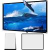 Hapivida Telo Proiettore 100 Pollici, HD 4: 3 Pieghevole Schermo Proiettore Esterno Portatile Anti Rughe Portatile Lavabile per l'interno del cinema dell'Home Theater Campeggio