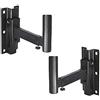 SHARD-LAB COPPIA SUPPORTI MURO PARETE IN ACCIAIO SOSTEGNI STATIVI UNIVERSALI CASSE ACUSTICHE STANDARD 35 MM