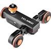 YIDOBLO Macchina fotografica DSLR utilizzata puleggia con telecomando wireless, 3 tipi di velocità regolabile cursore dolly, 360 gradi girevole tiro motorizzato binario elettrico carrello auto