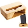 Generico Amplificatore per altoparlante del telefono - Supporto per altoparlante per telefono cellulare in legno Novità Supporto per telefono cellulare da scrivania, Amplificatore per supporto per telefono