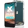 EFAITHFIX Schermo di ricambio OLED per iPhone X, display da 5,8 pollici, display Full HD, digitalizzatore 3D, touch screen, compatibile con modelli A1865, A1901, A1902, con adesivo impermeabile, senza