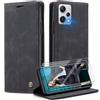WenBaby Caseme Cover per Xiaomi Redmi Note 12 5G con [2 Pezzi Vetro Temperato],Flip Custodia Pelle PU Libro Portafoglio con [Slot Cart] [Supporto Stand] [Magnetica],Nero