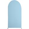 Mateju Sfondo Arco Elastico, Coperture per Arco da Matrimonio, in Tessuto Spandex, Sfondo Fotografia Tinta Unita, Decorazione per Feste di Compleanno, Cerimonie, Banchetti (120x50cm,Azzurro)