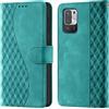 CaseGla Cover per Xiaomi Redmi Note 10 5G PU Pelle Custodia Flip Turquesa