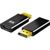 r2digital CONVERTITORE 4K video DISPLAYPORT to HDMI MASCHIO FEMMINA ADATTATORE DP compatibile per TV MONITOR COMPUTER PC MAC PROIETTORE DISPLAY