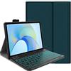 FKQLH Tastiera Custodia per Honor Pad 10 Tablet 12,1 Pollici, Italiana Layout Tastiera Retroilluminata Rimovibile Magnetic Wireless Bluetooth Cover con Supporto, Verde