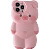 SGVAHY Custodia per iPhone 12 Pro Max Cute Kawaii 3D Cartoon Pig in Morbido Silicone Bumper Antiurto Custodia Protettiva per Bambini Ragazze