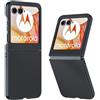 GIOPUEY Cover Compatibile con Motorola RAZR 60, Pelle PU + PC Rigido Custodia, Speciale Struttura in Pelle Case，Anti-Impronta, AntiGraffio - Black