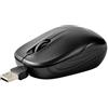 Generic Mouse ottico USB Generic Nero 1000DPI, Cavo retrattile Silenzioso, 1,5 milioni di tasti, Design ergonomico, Per gaming, lavoro e viaggio