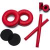 Voarmaks Kit Cuscinetti Auricolari e Fascia Color Arcobaleno Compatibili con Cuffie Sennheiser HD25 HD250BT HD25-ll HD25S Il HMD25 Coperture in Schiuma per Cuffie (Set Rosso)