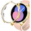 DEALELE 2-Pezzi Cassa Compatibile con Samsung Galaxy Watch 5 Pro (45mm), Bling Strass Diamante PC Anti-collisione Custodia protettiva Cover, Oro + Trasparente
