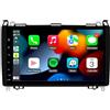 AneQu Autoradio per Mercedes Benz W169 W245, Sprinter B200 Viano Vito W639 Carplay Bluetooth Androidauto, Stereo 9inch 8-Core 128 Go ROM 8 Go Auto support con 4G/NAVI/GPS/WiFi/BT/Radio/Tpms/FM/USB/Mic/LTE
