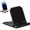 LearnLyrics Supporto Pieghevole per Telefono da Tavolo - Porta Smartphone Compatto per Desktop - Base Cellulare Portatile