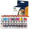 OGOUGUAN CAIDI Cartuccia d'inchiostro compatibile PGI-72(10-Pack PBK MBK C M Y PC PM R GY CO) Sostituzione per Canon PIXMA Pro-10 Pro-10s