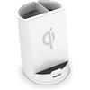 MiniBatt powercup - Caricatore Wireless Qi portapenne, 10 W, colore: bianco
