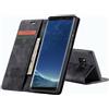 WenBaby CaseMe Cover per Samsung Galaxy S8 Plus, Magnetica Cover a Libro con Slot per Schede, Custodia in PU Pelle Portafoglio per Samsung Galaxy S8 Plus, Nero
