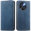 MOJIA Cover per Doogee Note 59 / Note 59 Pro/Note 59 Pro+, Custodia Folio Portafoglio in Pelle PU [chiusura magnetica], Case a Libro con Guscio Interno in TPU, Supporto per Carte.. Blu