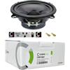 Generico KIT SET PER CIARE CW130Z 1 woofer 13 cm 130 mm diametro, 50 watt rms 100 watt max, impedenza 4 ohm, portiere, auto, sospensione in gomma, 1 pezzo + 5 adesivi e 2 faston omaggio