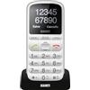 SAIET - Cellulare per Senior Facile da Usare PRONTO MAX - Telefono per Anziani con Tasti Parlanti e Caratteri Grandi - Bianco