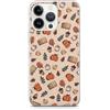 Generic Custodia per iPhone con motivo autunnale con foglie estetiche, simpatico regalo di zucca - Cover per cellulare artistica con fungo della foresta e ghianda (design 3; iPhone 14)
