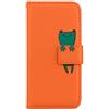 Norn Custodia per Huawei P10 Lite,Flip Cover in pell PU Simpatico Cartone Animato con Portafoglio Caso,con Supporto Stand,Antiurto con Slot per schede,Magnetica a scatta,Arancia
