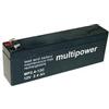 EMCom Batteria al piombo Multipower MP2,4-12C, 12 Volt, 2,4 Ah
