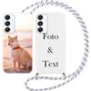 Yoedge Cover con Cordino per Samsung Galaxy A16 4G/5G 6,7 Personalizzata, Bianco Custodia con Laccio Collana Custodie Personalizzabile con Foto Testi Immagine Personalizzate per Samsung A16 Case