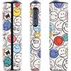 VANSUKY Cover protettiva in silicone + pelle PU per iLUMA i ONE (M0033) - Carina & Elegante (Smiley Faces)