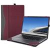 LIMIYUE Custodia per computer portatile Samsung Galaxy Book4 Edge da 14, Samsung Galaxy Book4 Pro da 14, Samsung Galaxy Book3 Pro da 14, custodia in pelle sintetica (rosso vino, 14)