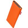 fitBAG Beat Orange per Apple iPhone 15 PRO Max Custodia per Cellulare Pelle Nappa con Imbottitura in Microfibra | Accessorio con Funzione di Pulizia | Made in Germany