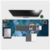 Giallobus - Tappetino scrivania - Materia - Vinile - 120x40cm - 68 - Crystal - Tappetino mouse, sottomano tavolo pad, copri scrivania antiscivolo