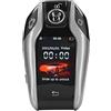 Oreb TK800+ Smart Remote Control Car Key, LCD touch screen tutto in una chiave senza chiave blocco automatico sbloccare finestra ascensore tronco telecomando, per tutti gli avviamenti del motore(D'argento)