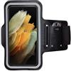 CoverKingz Porta cellulare da corsa per Samsung Galaxy S21 Ultra 5G - Porta telefono corsa con tasca portach Galaxy S21 Ultra 5G - Portacellulare per correre Fascia braccio smartphone Nera