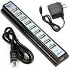 PCATEC HUB MOLTIPLICATORE SDOPPIATORE USB 10 PORTE USB 2.0 CON ALIMENTATORE