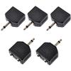 Oiyagai Lot de 5 Adaptateurs Audio 3,5 mm Mono - 1 Mâle vers 2 Femelles, Répartiteur Jack Aux en Y, Connecteur Simple Voie pour Casque et Enceintes