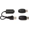 Hoopoocolor Caricatore Smart Usb, Compatibile per Adattatore Usb con Indicatore Led, Protezione da Sovraccarico Intelligente, Cavo Usb Caricatore Smart Wireless Usb, Originale Nero