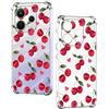 Nuxiady Cover per Xiaomi Redmi Note 14 4G Version UE Antiurto Sottile silicone TPU Trasparente Case Fiore Disegni Antigraffio Bumper Cover per Redmi Note 14 4G, Ciliegia