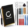 CELLONIC 1x Batteria per Navigatore GPS Compatibile con Garmin Edge 705, Edge 605, Nüvi 465, 361-00019-12 - (1250mAh, 3.7V) + Set di strumento