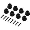 VBESTLIFE 8 Pezzi Altoparlante Punte Spikes Subwoofer Speaker Rubber Feet Anti-Vibration Base Pad in Gomma da 30x20mm con Anti-Vibrazione Amplificatore per Casse Acustiche con Viti