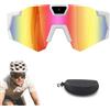 Dujuanus 4K HD Baseball Glasses with Camera, Occhiali da Sole Sport Mini Telecamera, Action Camera Per Escursionismo, Equitazione Attività All'aperto Registrazione (Colorful-B,16GB)