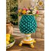 CERAMICHE CALTAGIRONE Portafiori Pigna cm 40 Ceramica Siciliana Caltagirone Verde