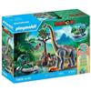 Playmobil 71819 4008789718198 PLAYMOBIL Dinos Incontro con Brachiosaurus su hovercraft, Gi