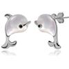 Meissa Animali Orecchini Donna Balena Borchie Piercing Orecchini Carini Bambina Orecchini acciaio chirurgico Compleanno Festa della Mamma Regali Gioielli, Argento