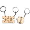 Handmade Portachiavi personalizzato PUZZLE componenti famiglia - si incastrano come pezzi di puzzle - scegli il numero dei pezzi ed il personaggio per ciascun pezzo - idee idea regalo legno personalizzato