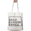Generico READ BANNED BOOKS tote bag in tela di cotone naturale NEI COLORI NATURALE O NERO per attivismo, femminismo
