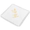 Generico Fazzoletto Battesimo bimbo bimba personalizzato con ricamo nome e data 100% cotone Made in Italy (senza fiocco, oro)