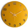 Generico 42cm Grande orologio da parete senza ticchettio con numeri digitali dei vecchi computer colorato come giallo banana Particolari orologi a muro geek per salotto Design italiano originale e nerd
